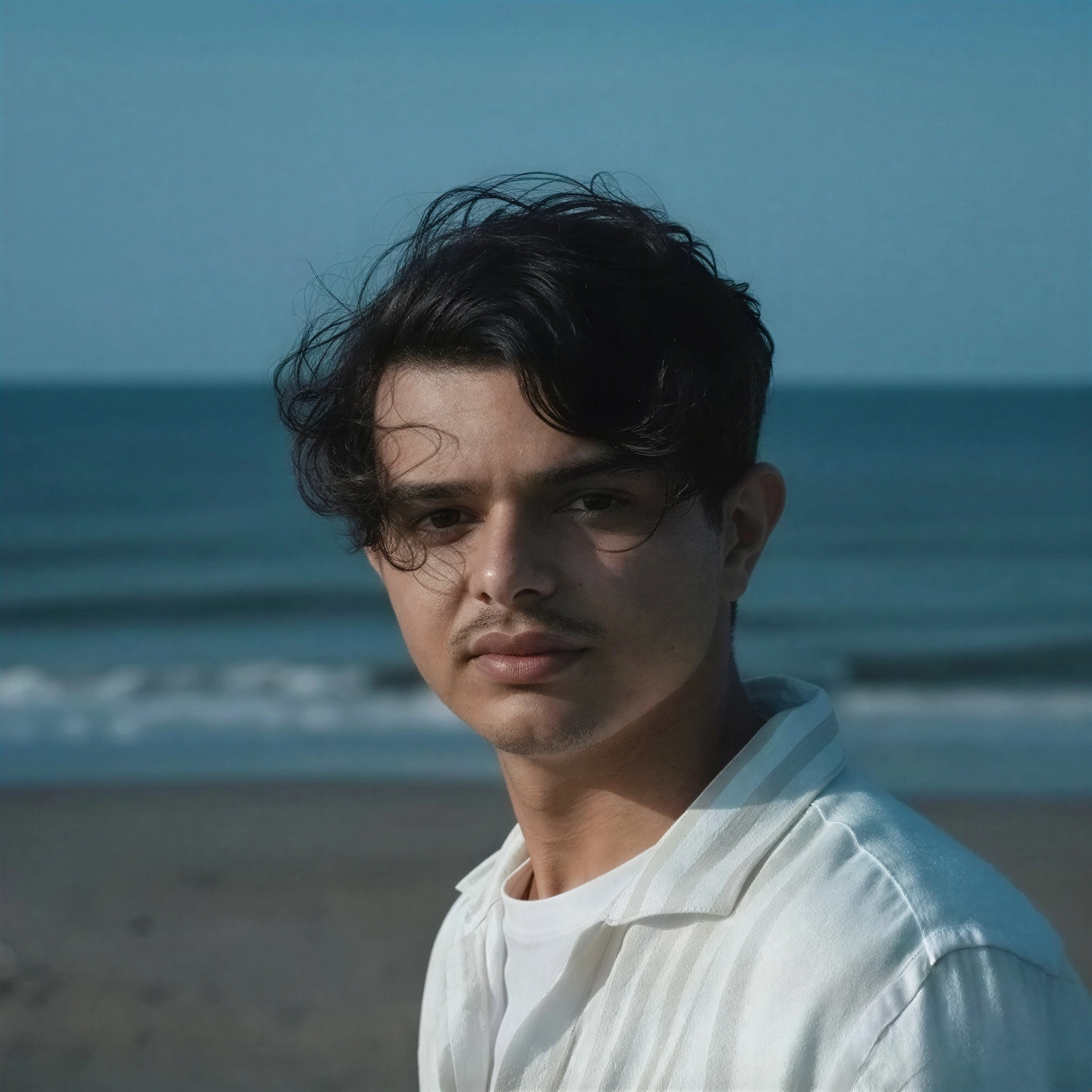 Portrait of Avishek by the sea